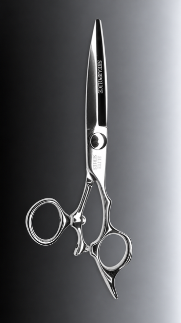 SHEARPOLICE® ELITE ERGO SLIDE ROTATION Ergonomically Correct Professional Slide Cutting Hair Cutting Shear (Japanese Steel)