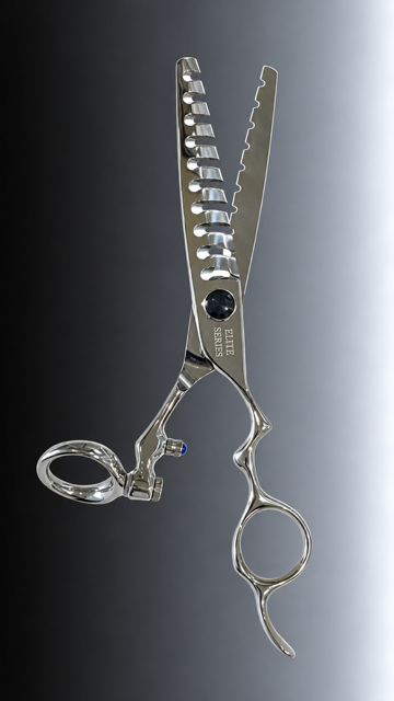 SHEARPOLICE® ELITE ERGO TEXTURE 10 ROTATION Professional Hair Cutting and Texturizing Shear (Japanese Steel)